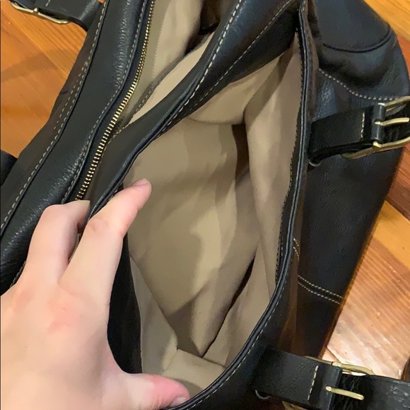 Tumi Black Leather Tote Bag - Picture 4 of 7